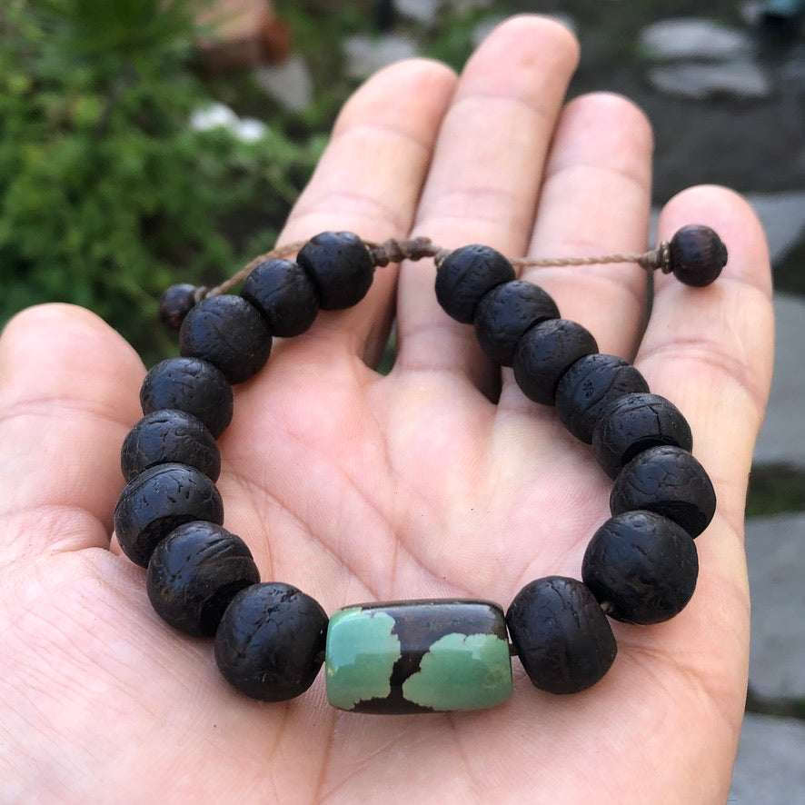Bodhi Seed Turquoise Wrist Mala