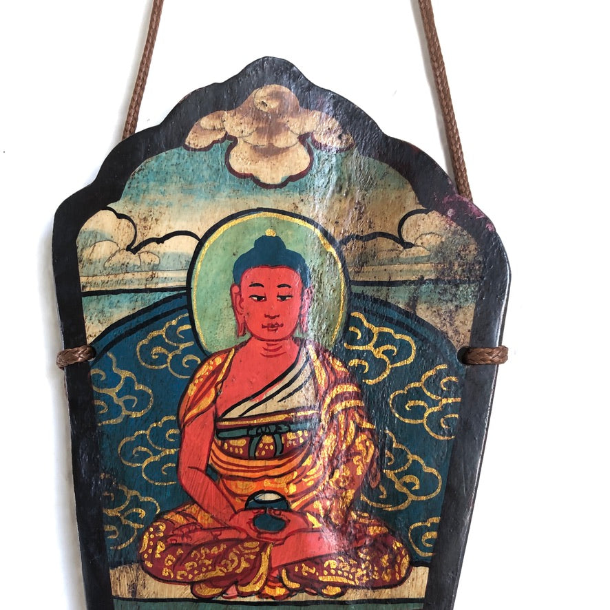 Vintage Seated Buddha Wall Hanging