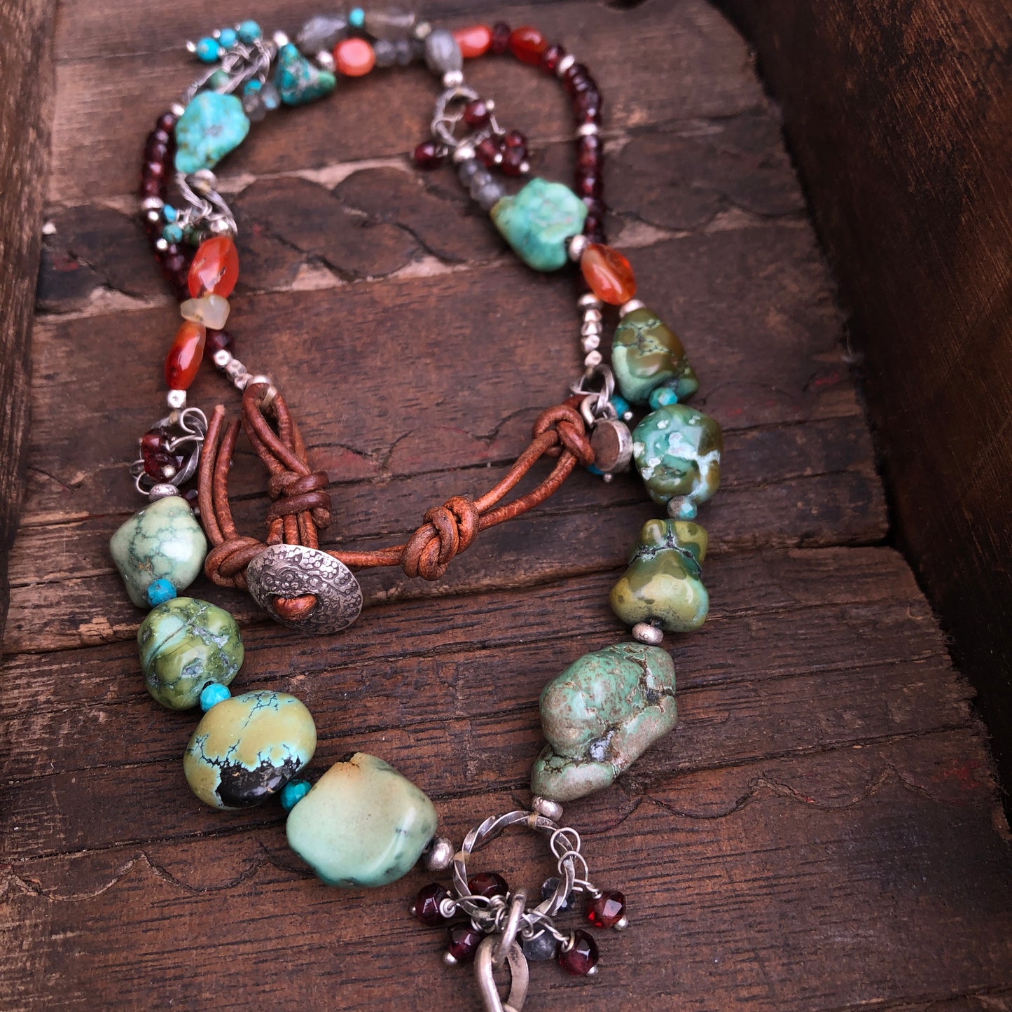 Himalayan Quartz Turquoise Rock Necklace