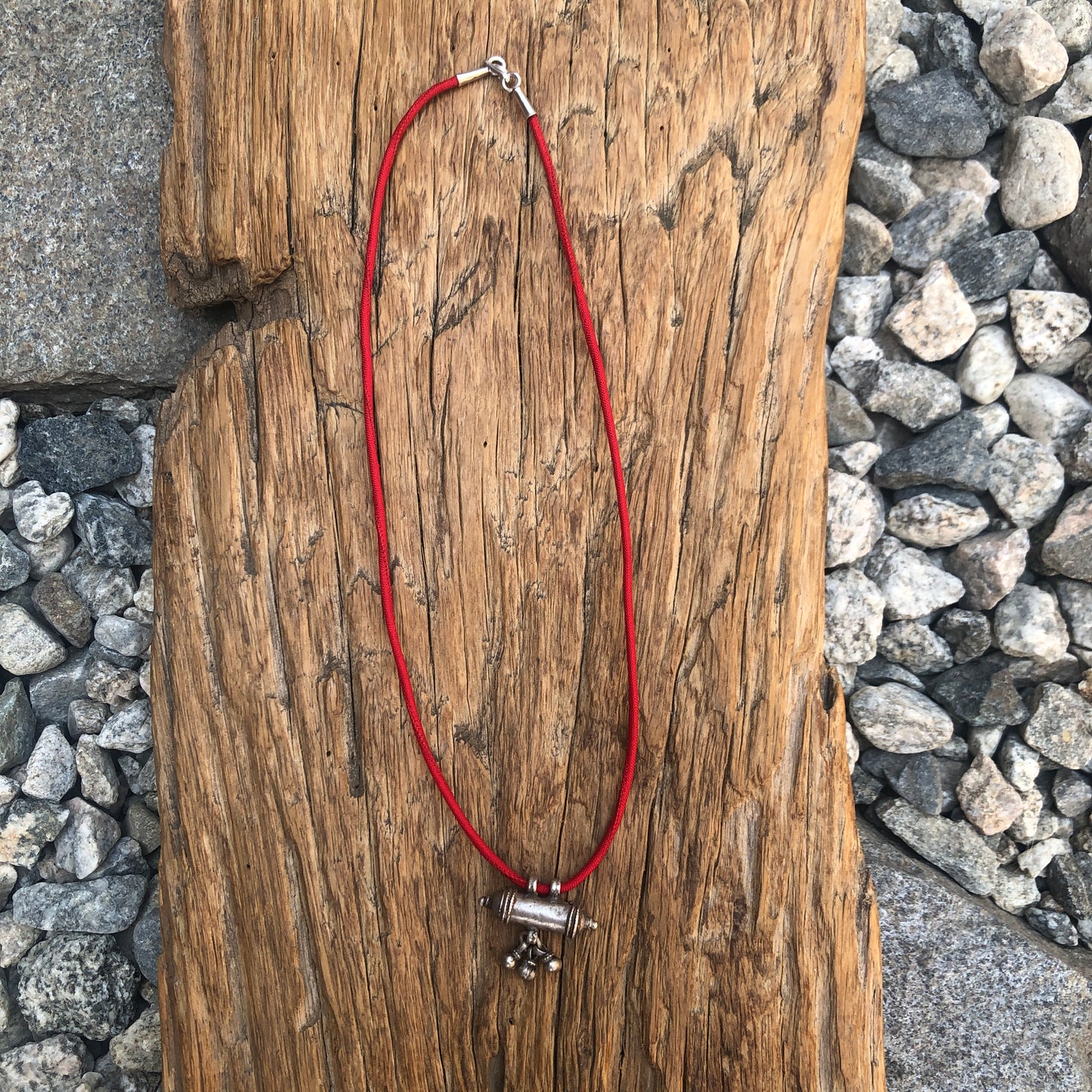 Rajasthani Silver Taviz Amulet Short Necklace