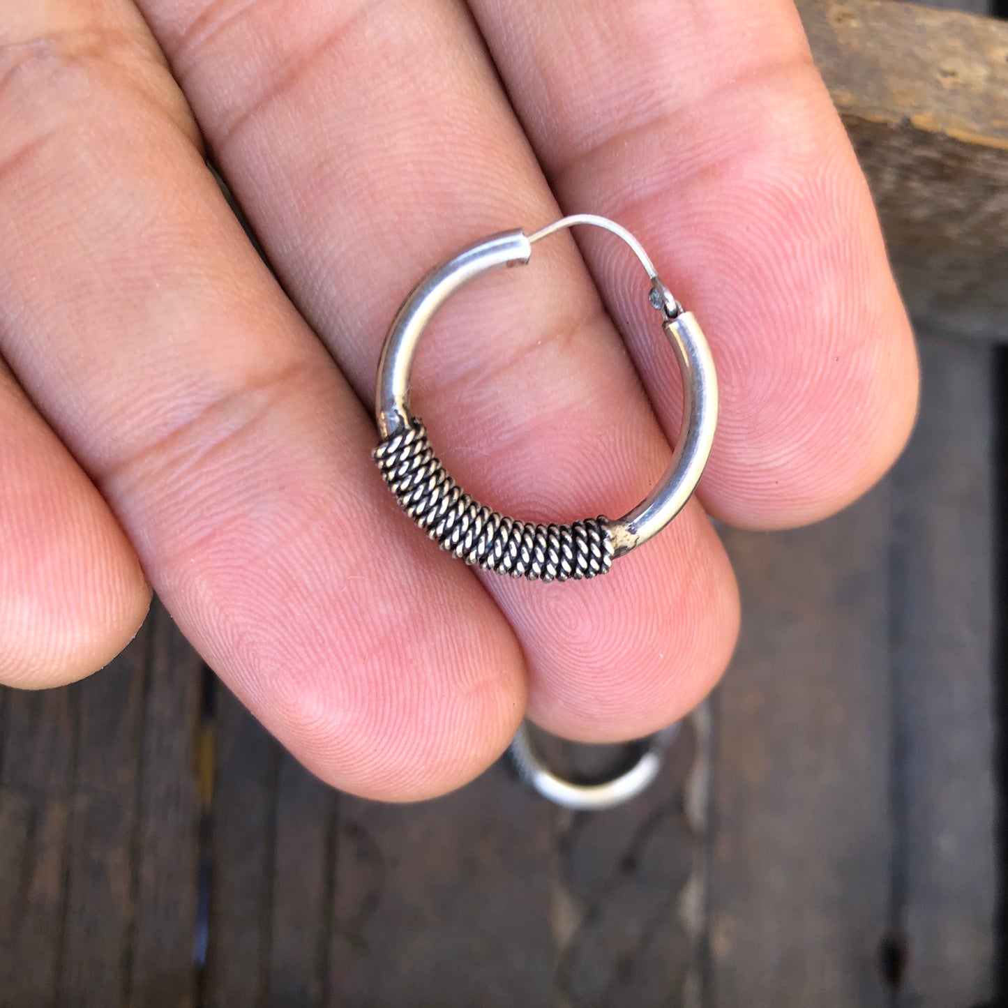 Twisted Wire Hoop Earrings