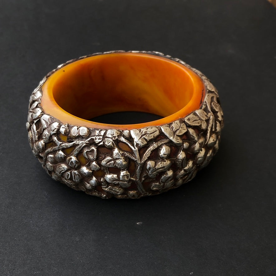 Large Tibetan Floral Bracelet