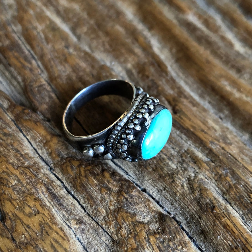 Tibetan Turquoise Silver Ring