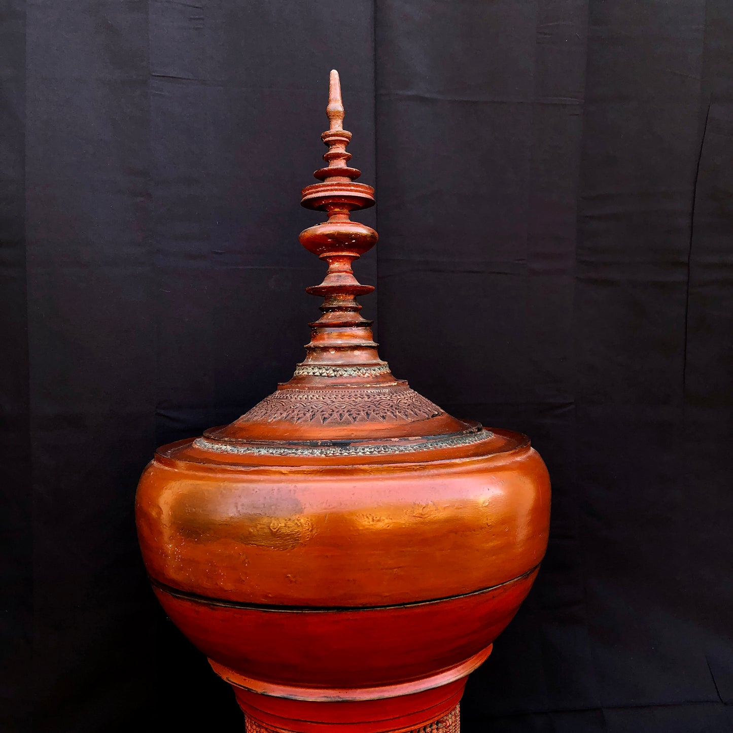Vintage lacquer Offering Elm Bowl