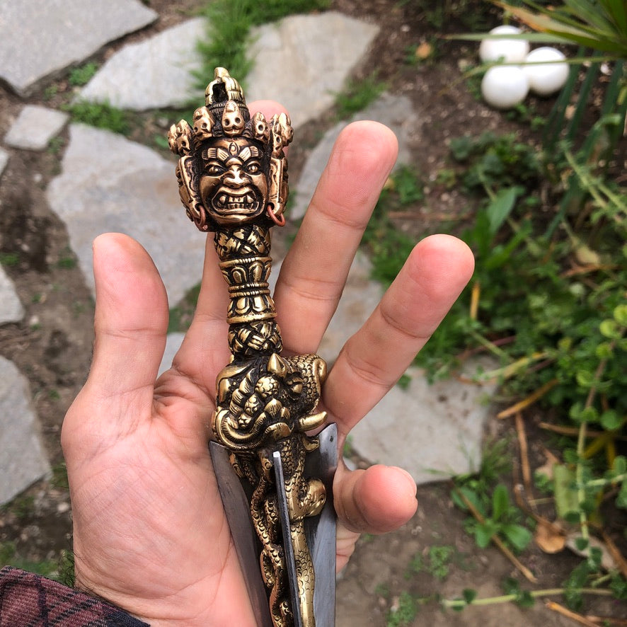 Tibetan Buddhist 3 Metals 3 Faces Mahakal