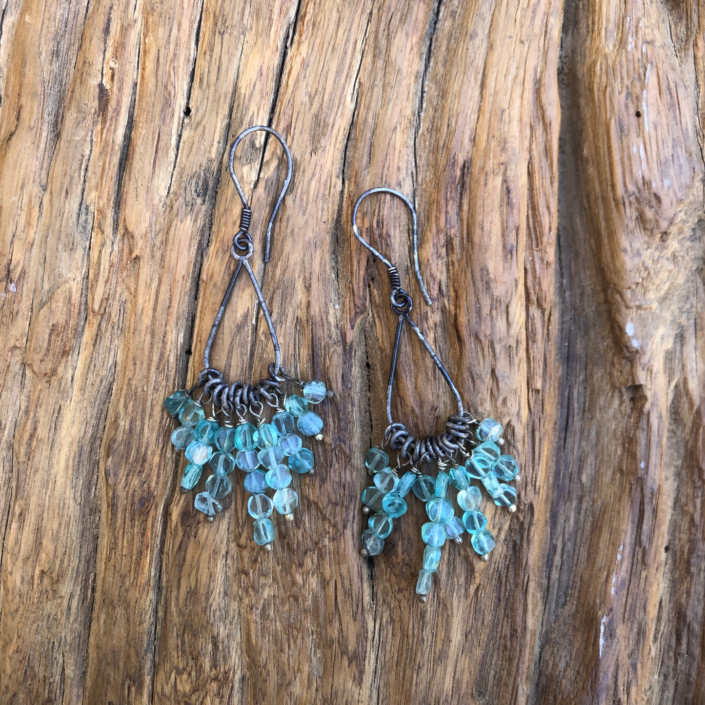 Blue Apatite Dangle Earrings