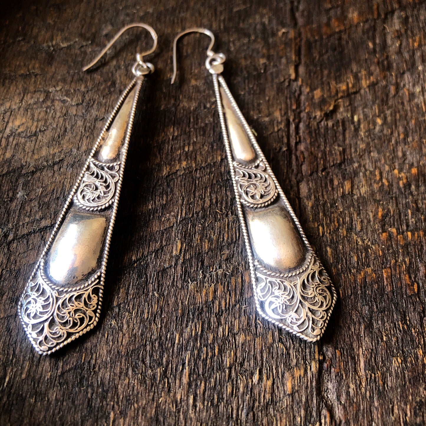 Vintage Sterling Silver Dangle Earring