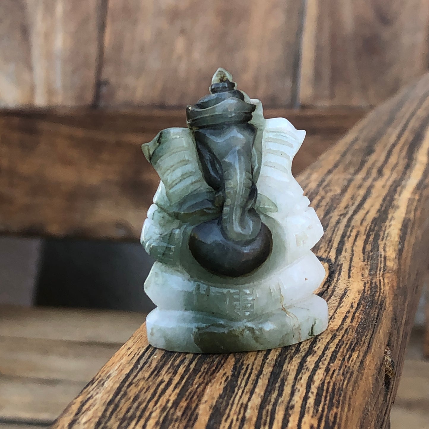 Green Jadeite Ganesha Figurine