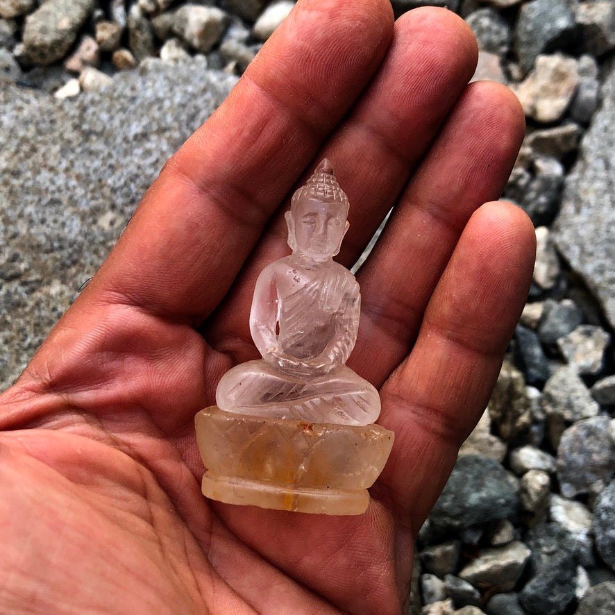 Carved Quartz Buddha Figurine