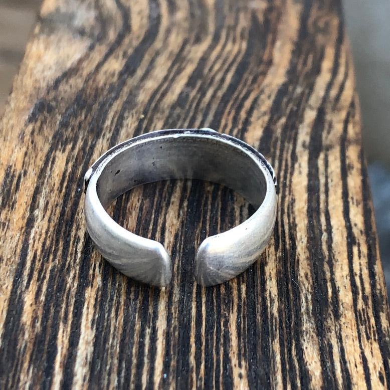 Om Mani Mantra Silver Ring
