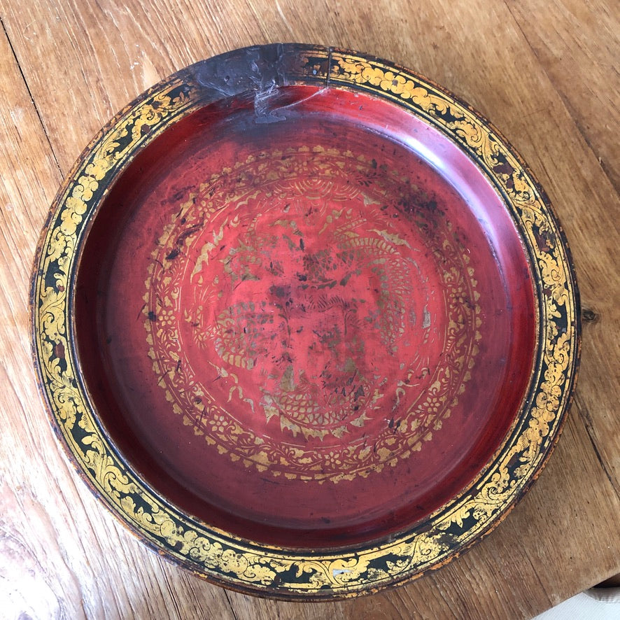 Vintage East Javanese Lacquered Tray