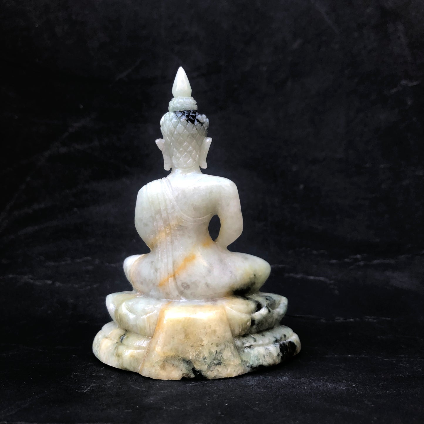 Green Jade Seated Buddha Figurine