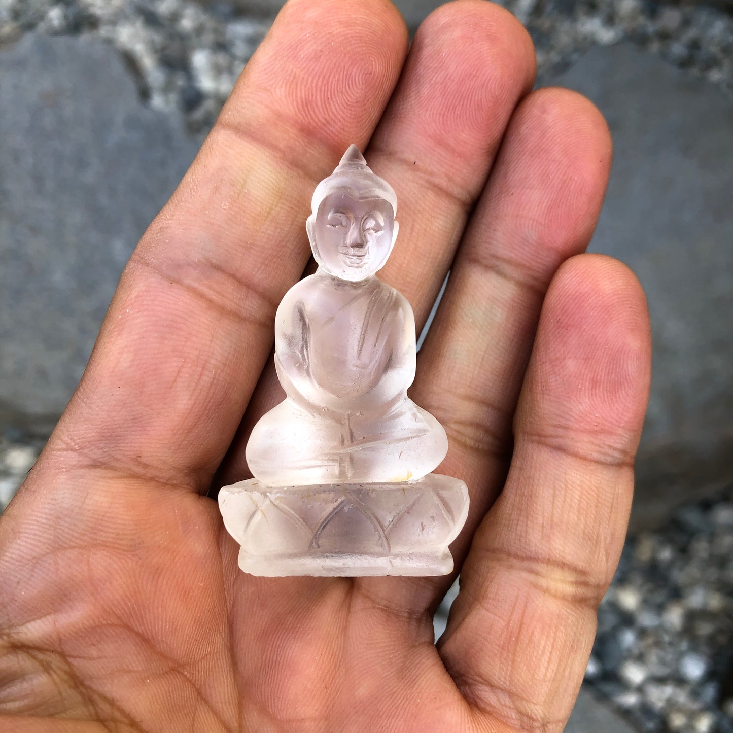 Clear Quartz Buddha Figurine