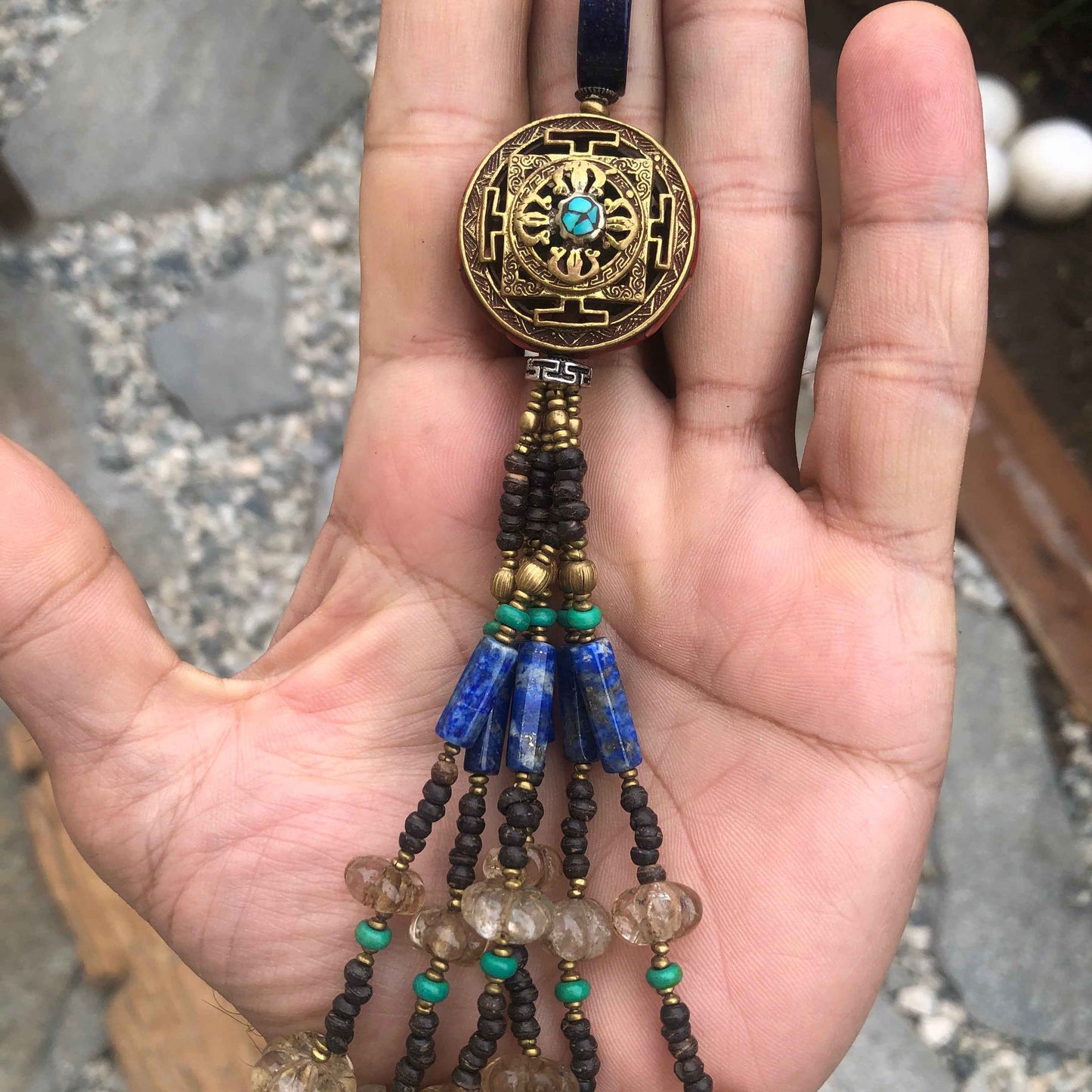 Mandala Medallion Long Necklace