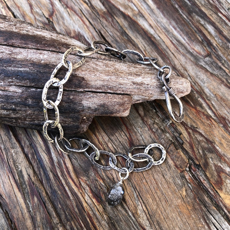 Sterling Silver Herkimer Quartz Bracelet