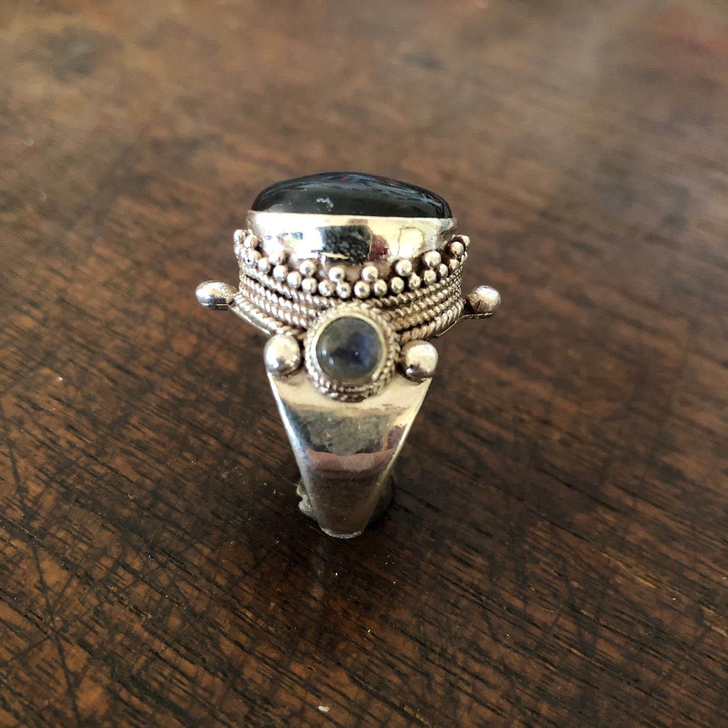 Labradorite Saddle Ring