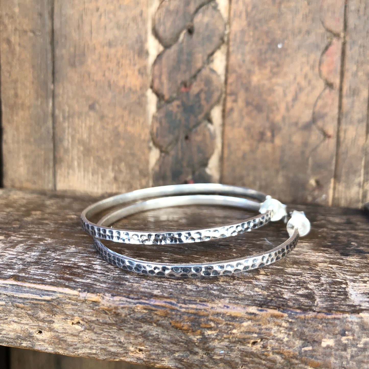 Simple Silver Hoop Earrings