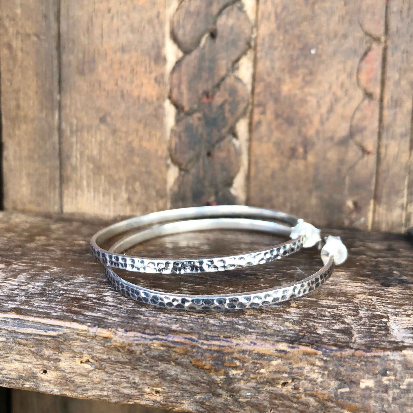 Simple Silver Hoop Earrings