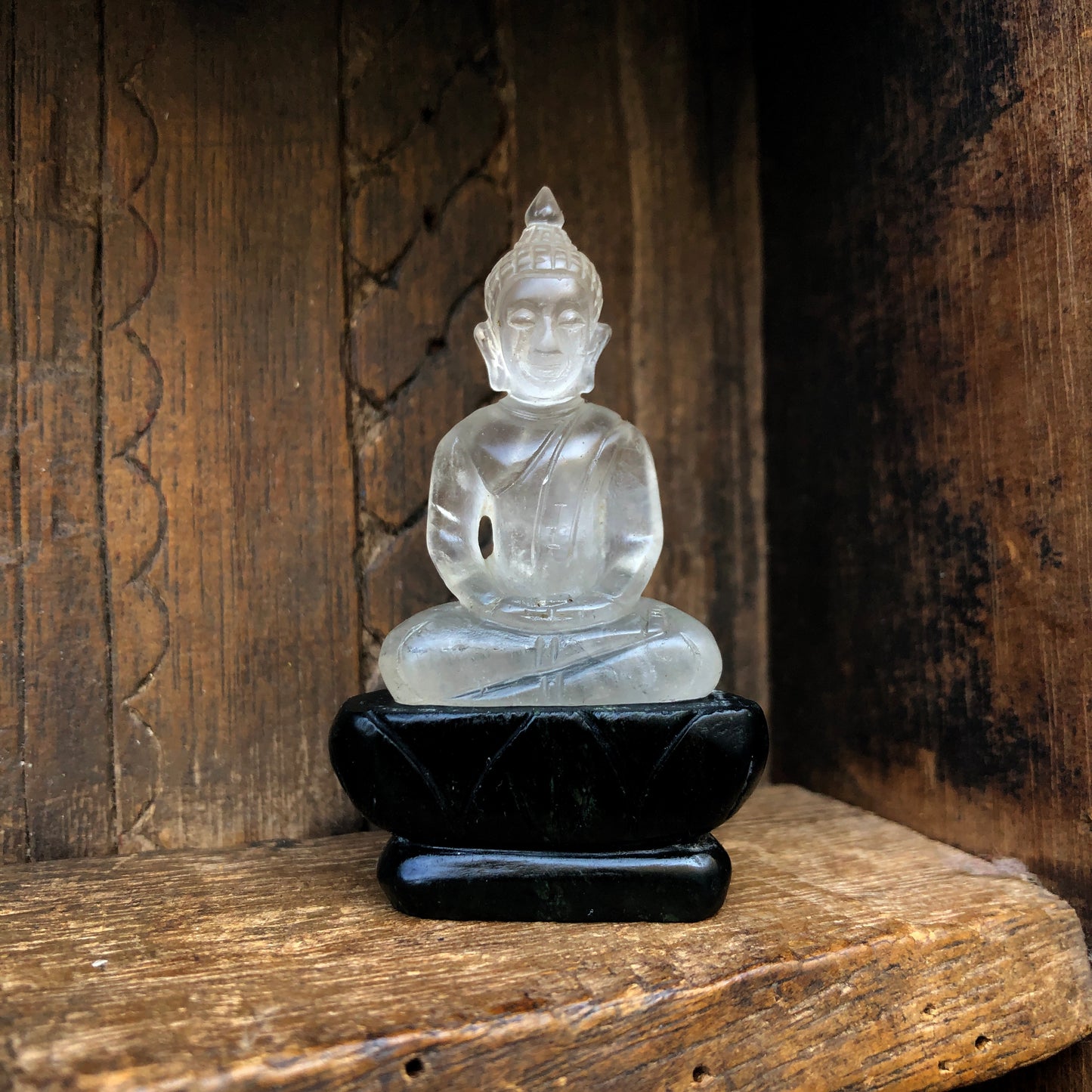 Clear Quartz Buddha Figurine