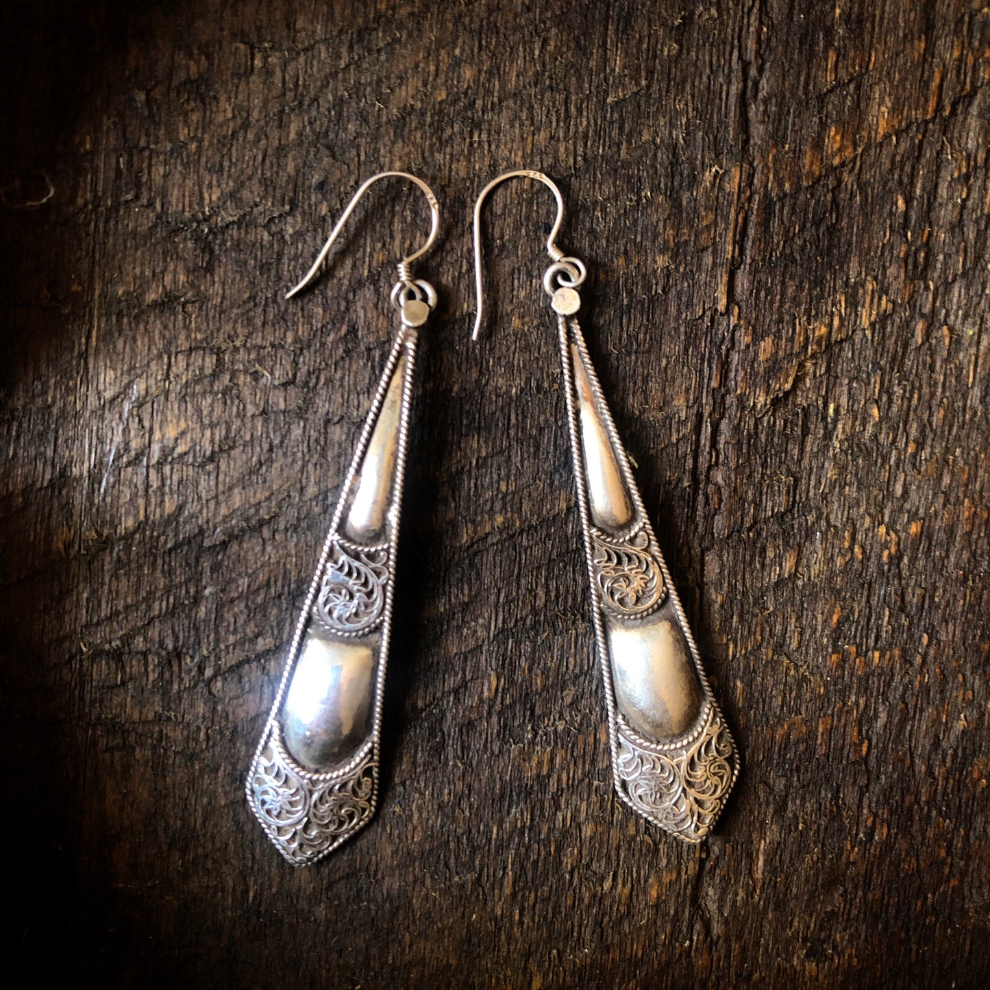 Vintage Sterling Silver Dangle Earring
