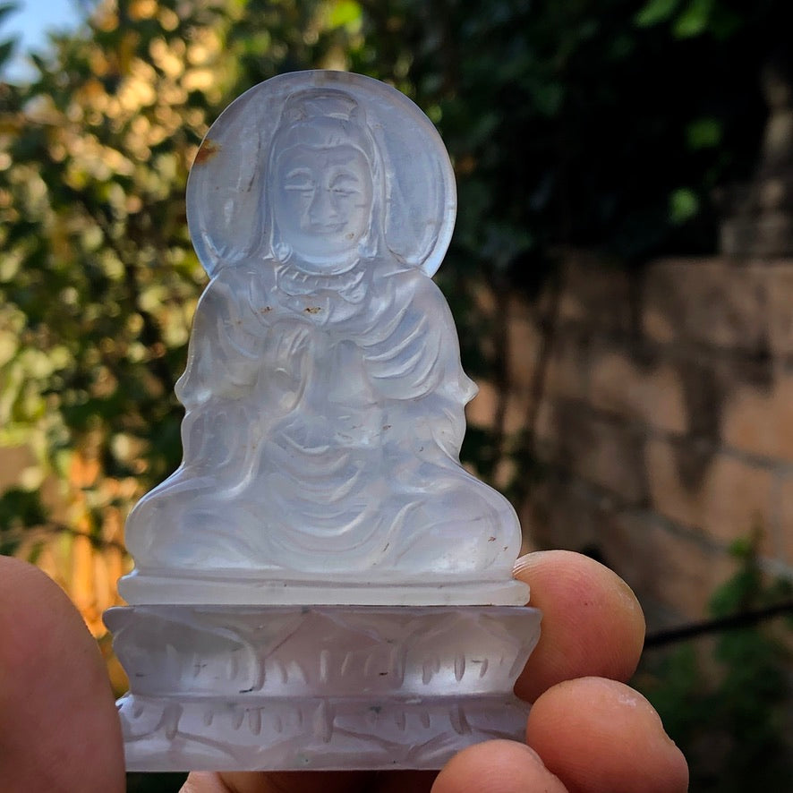 Clear Quartz Guan Yin Figurine