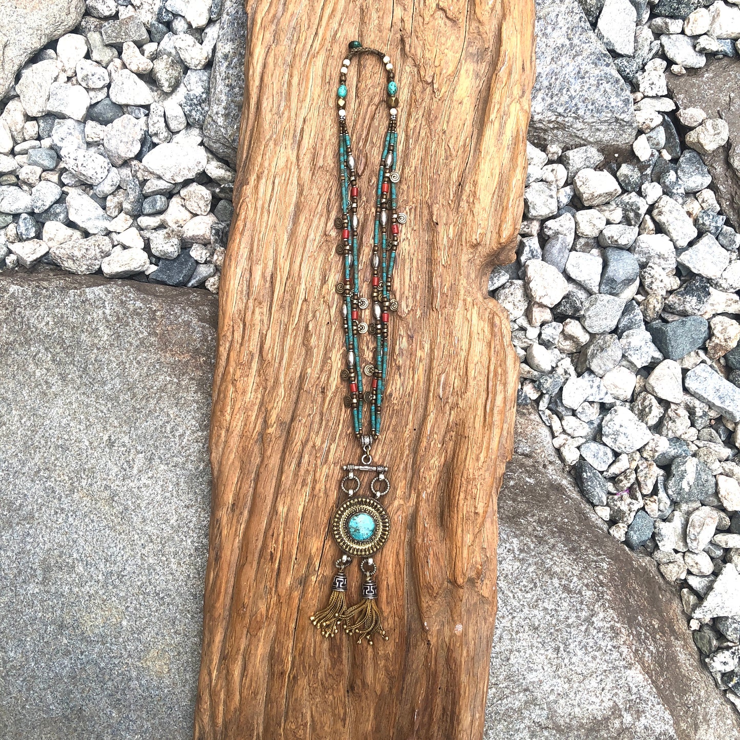 Turquoise Medallion Necklace