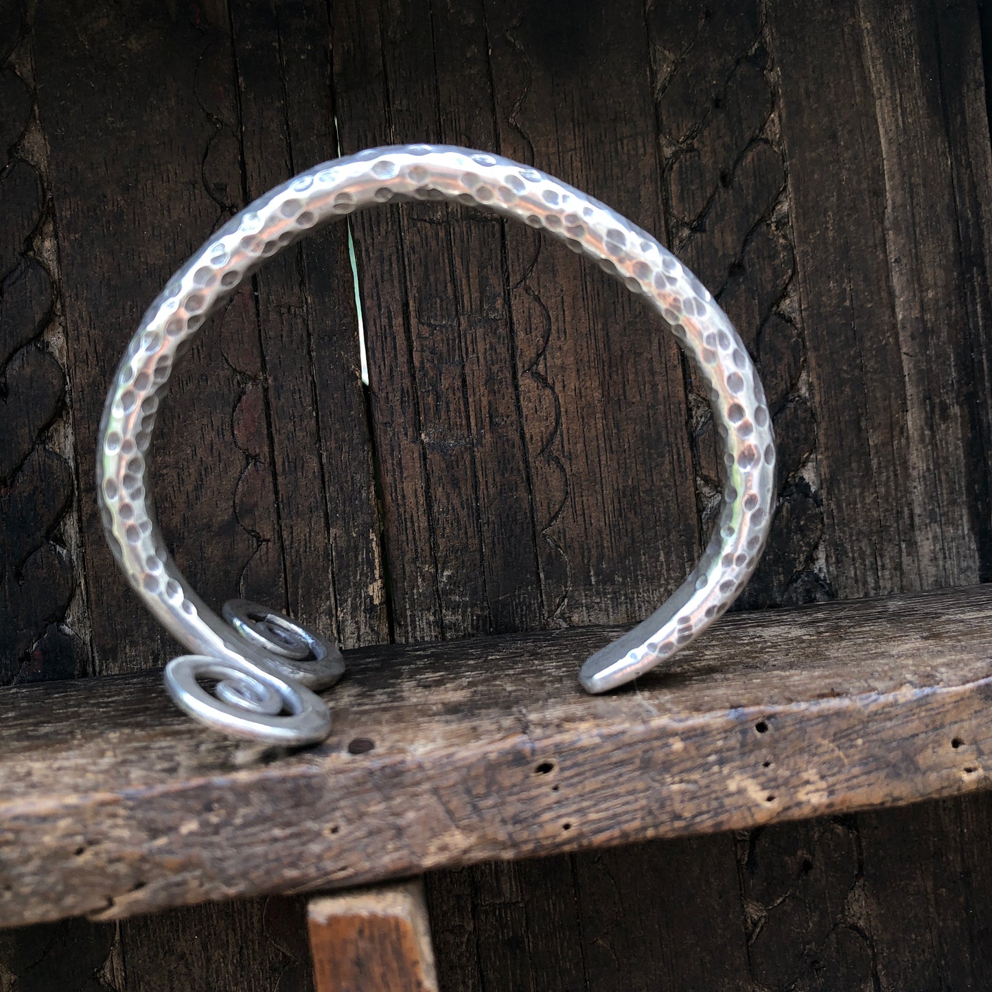 Hammered Hilltribe Silver Cuff Bracelet