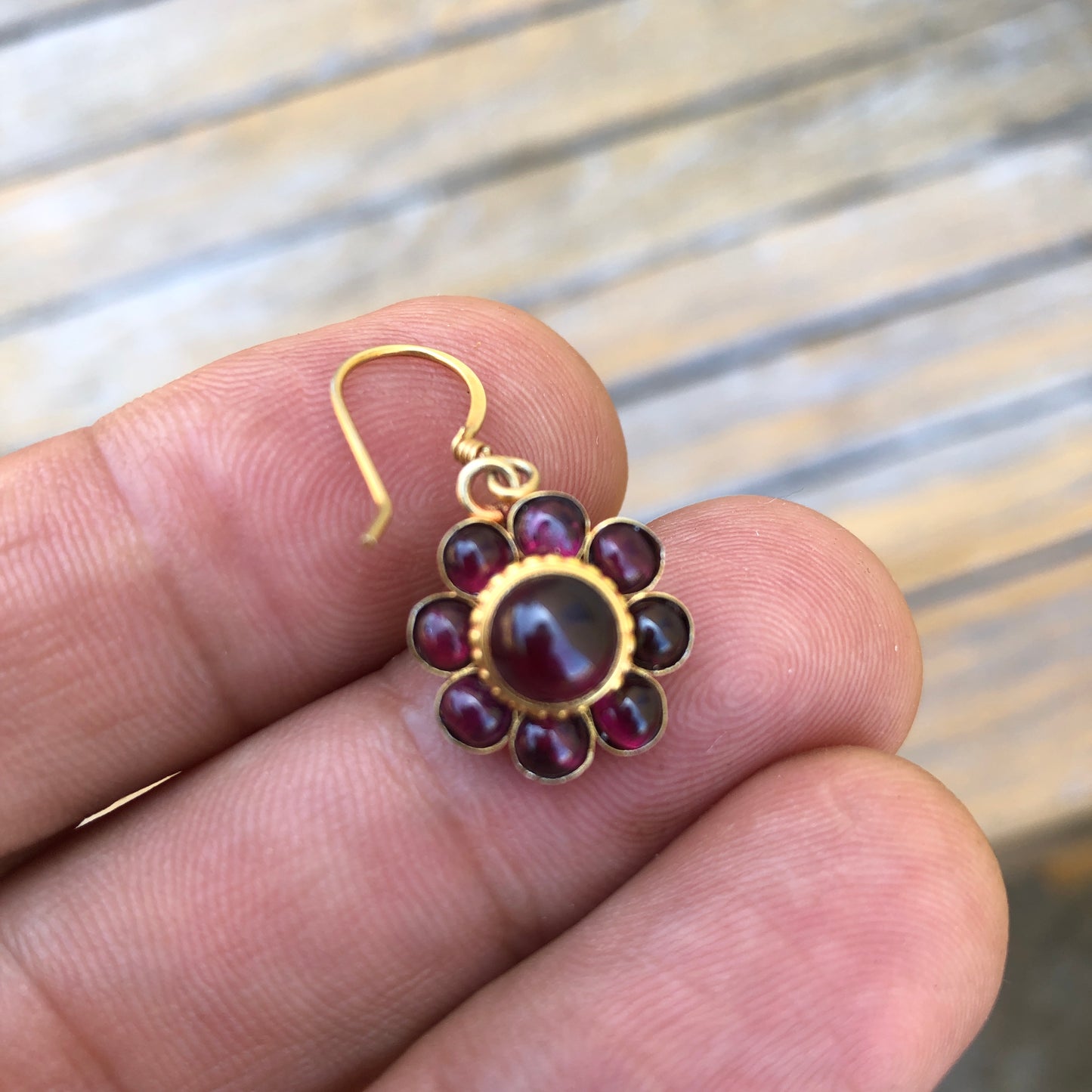 Dangle Garnet Earrings