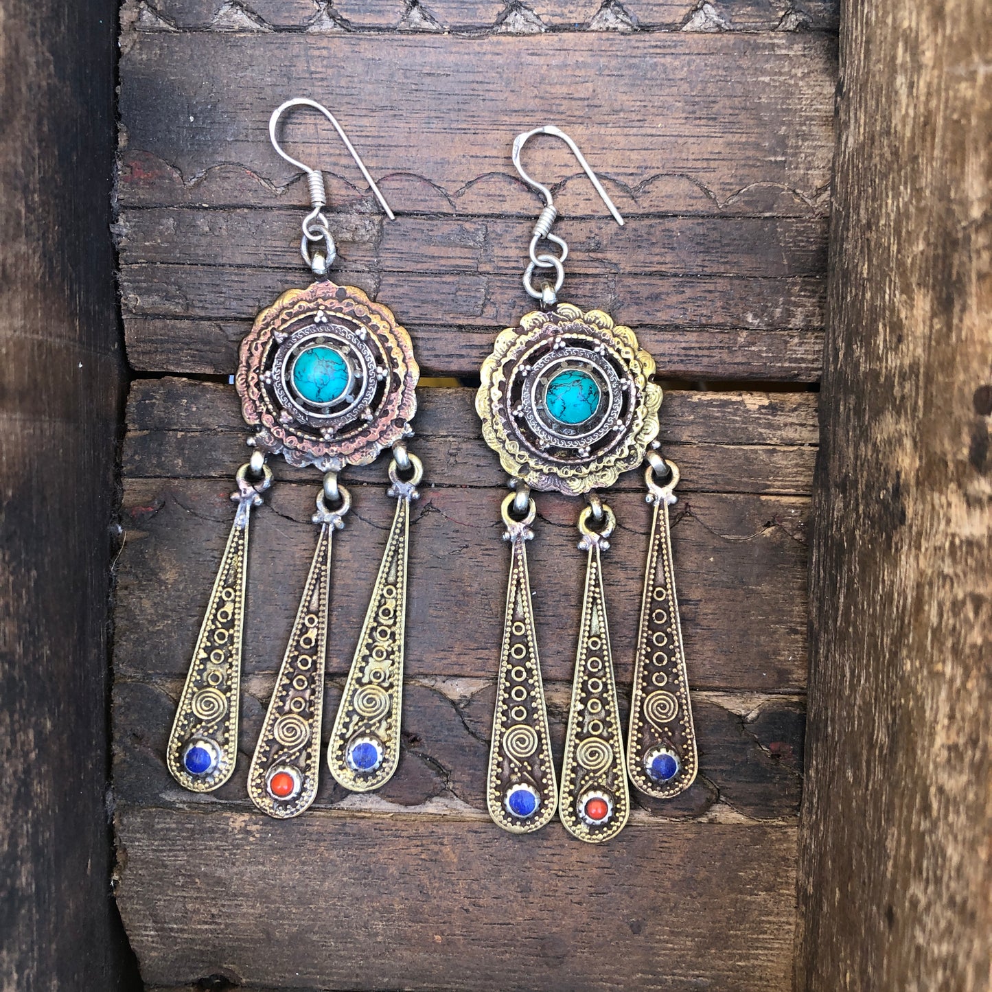 Vintage Turquoise Dangle And Drop Earrings