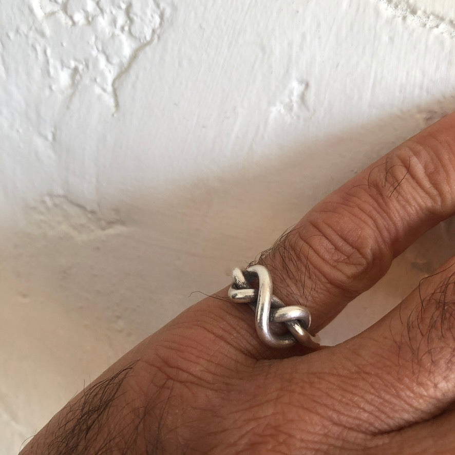 Knotted Sterling Silver Ring