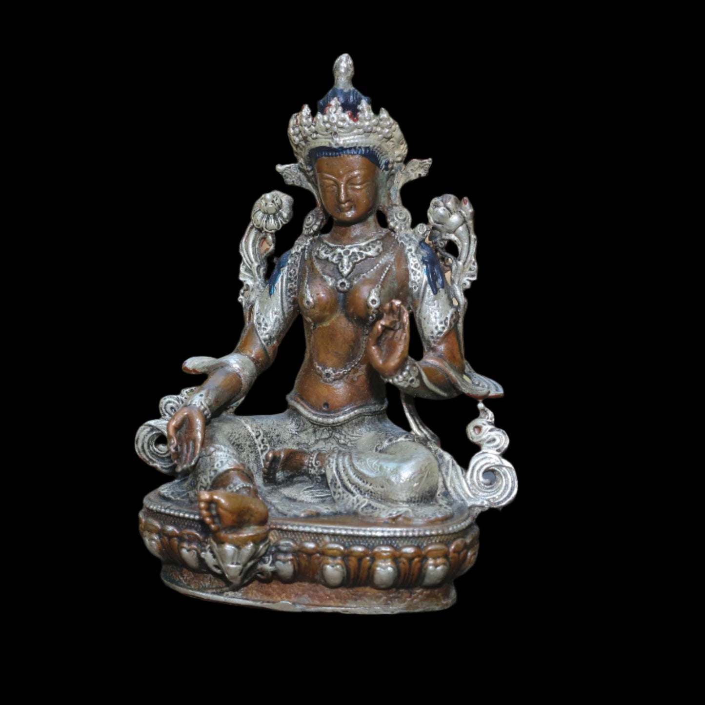 Green Tara In Copper