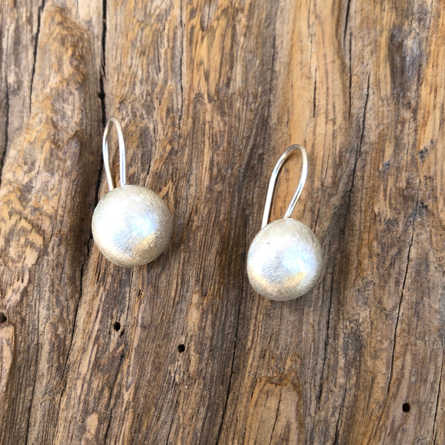 Half Moon Silver Dangle Earrings