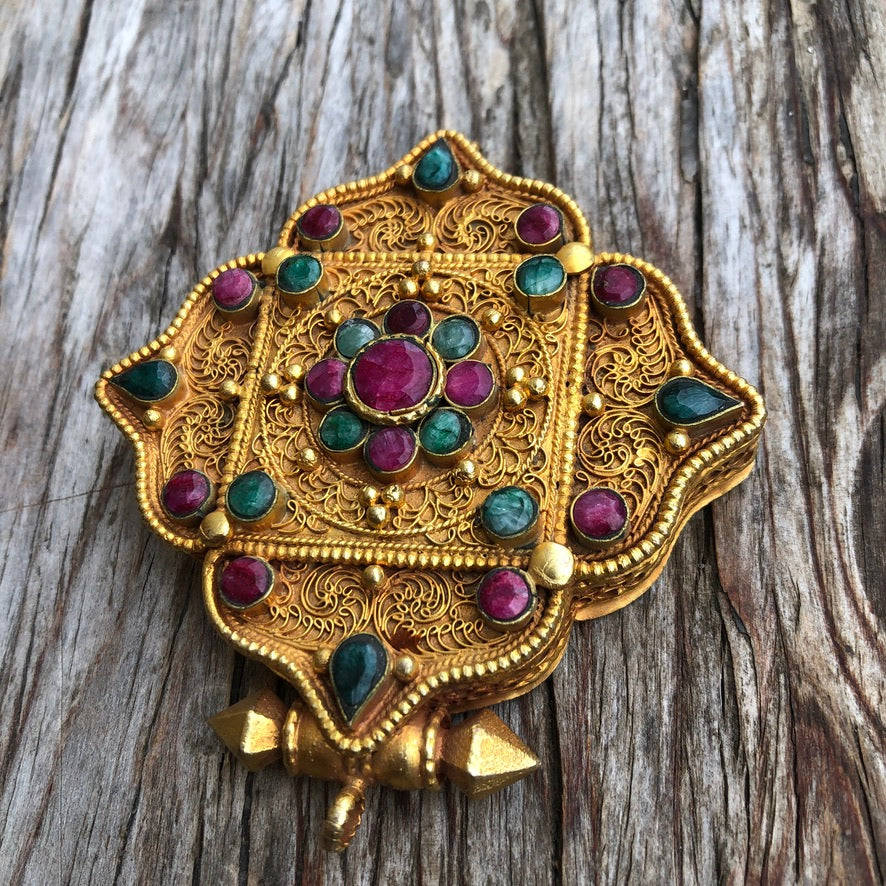 Tibetan Buddhist Ghau Prayer Box