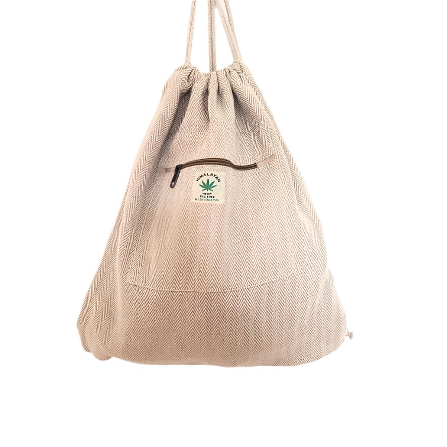 Natural Cotton Drawstring Backpack