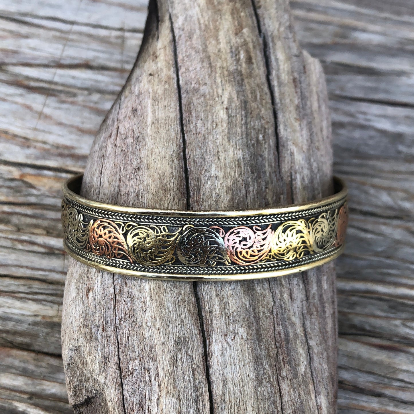 Three Metal Cuff Bracelet