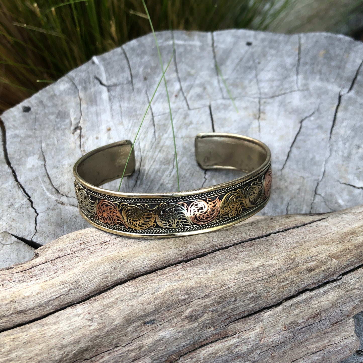Three Metal Cuff Bracelet