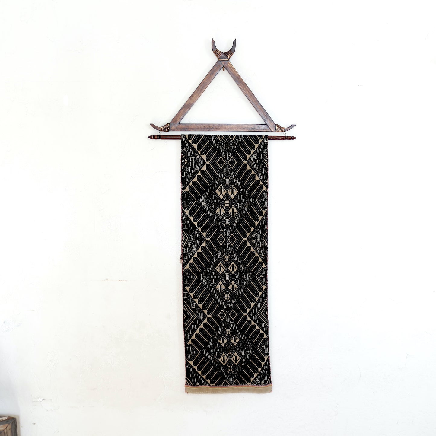 Hand Woven Laotian Textile And Hanger