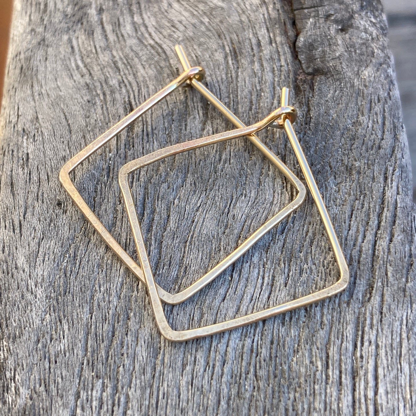 Small Gold Filled Square Hoops