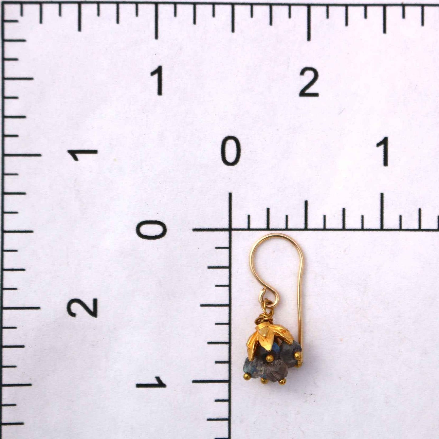 Wire Wrapped Labradorite Dangle Earrings