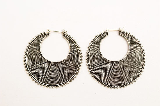 Handmade Sterling Silver Hoop Earrings