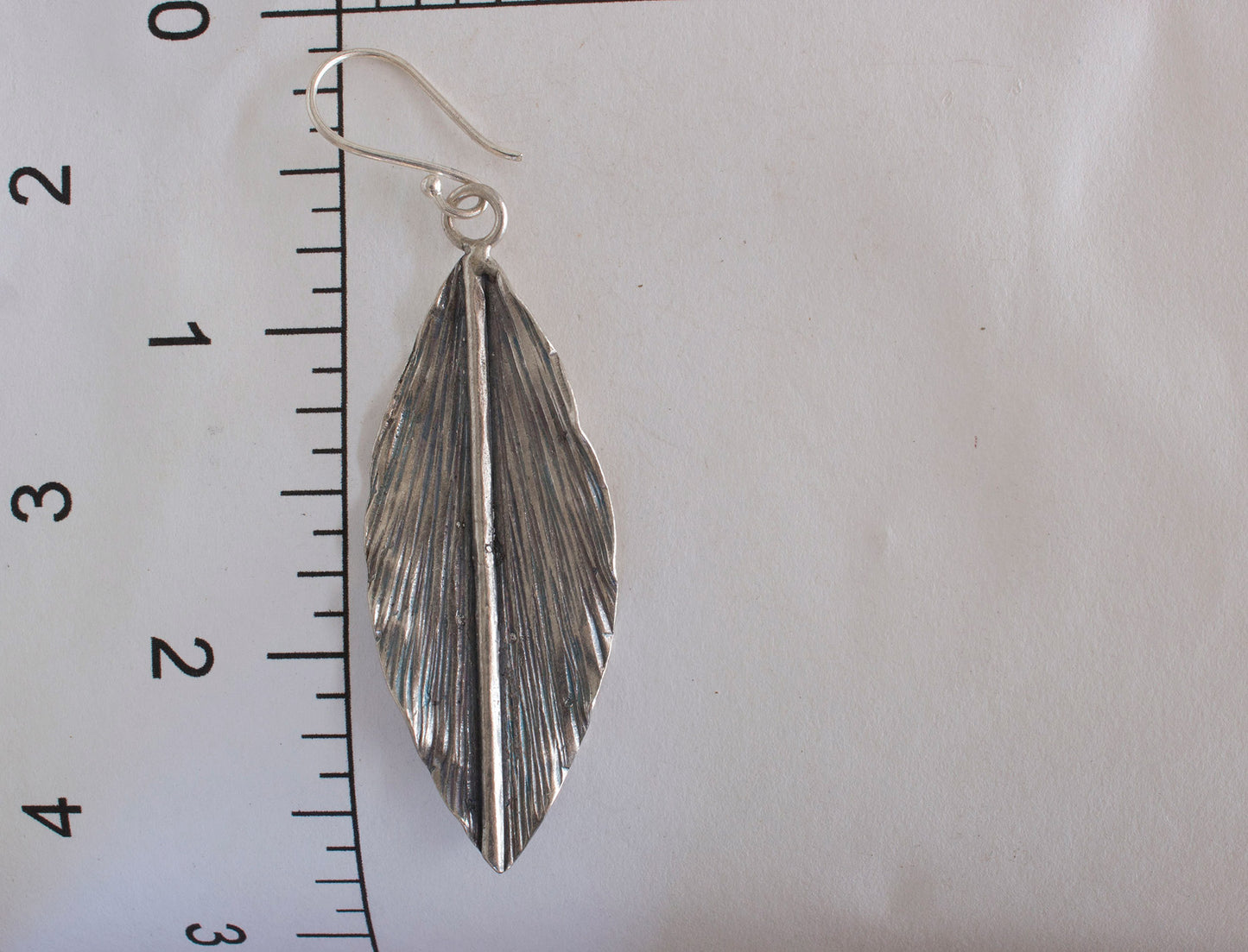 Sterling silver leaf earrings