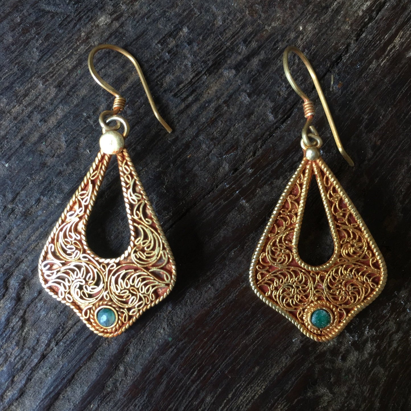 Emerald On Dangle And Drop Earrings
