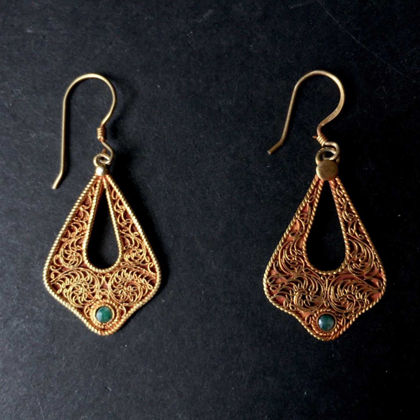Emerald On Dangle And Drop Earrings