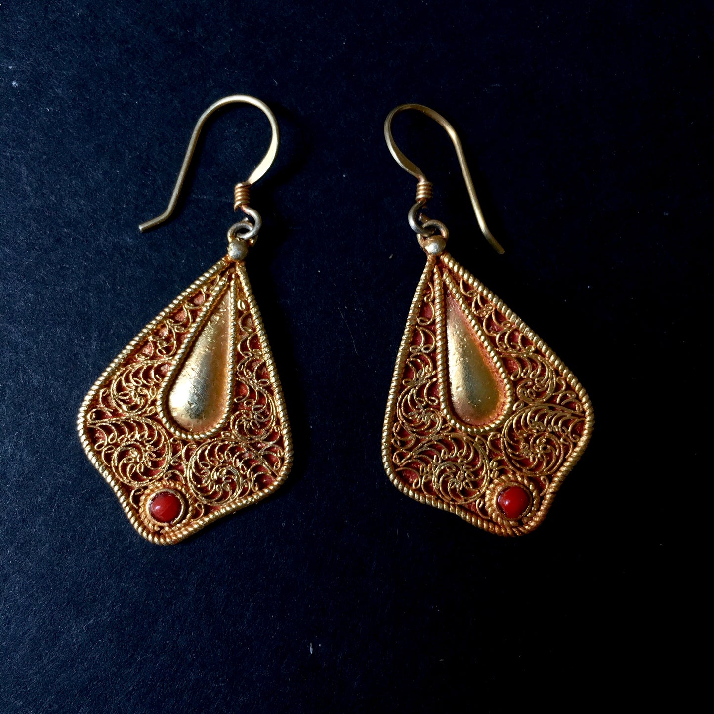 Vintage coral earrings