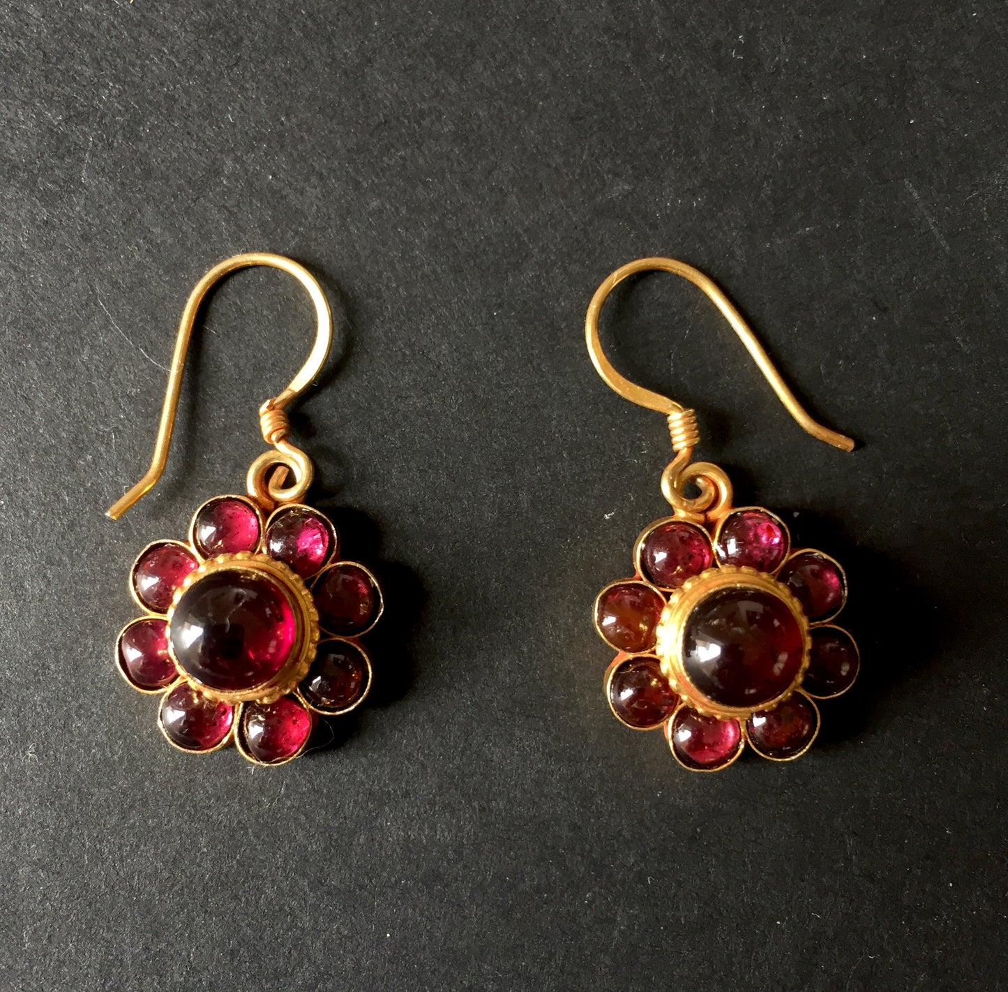 Dangle Garnet Earrings