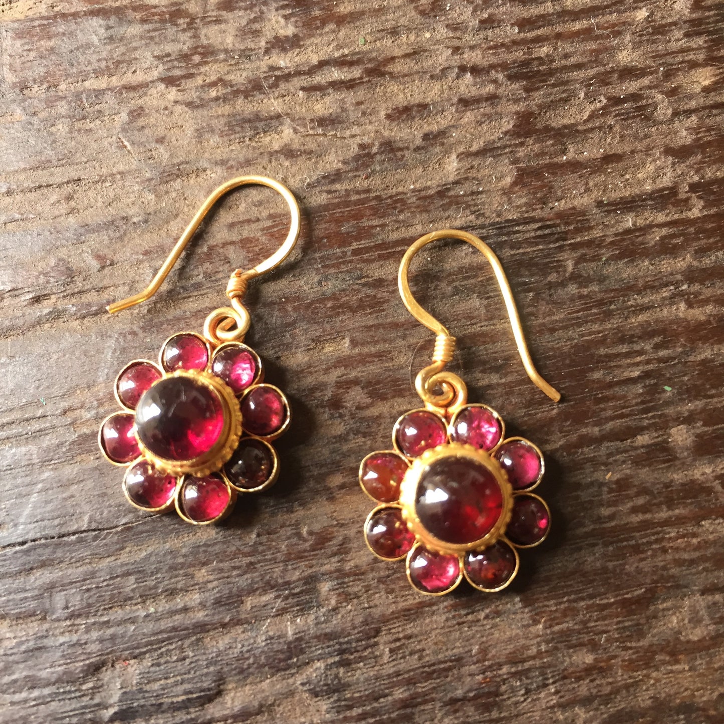 Dangle Garnet Earrings