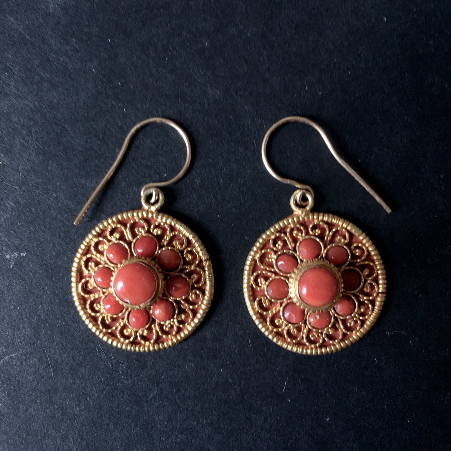 Coral Dangle Earrings