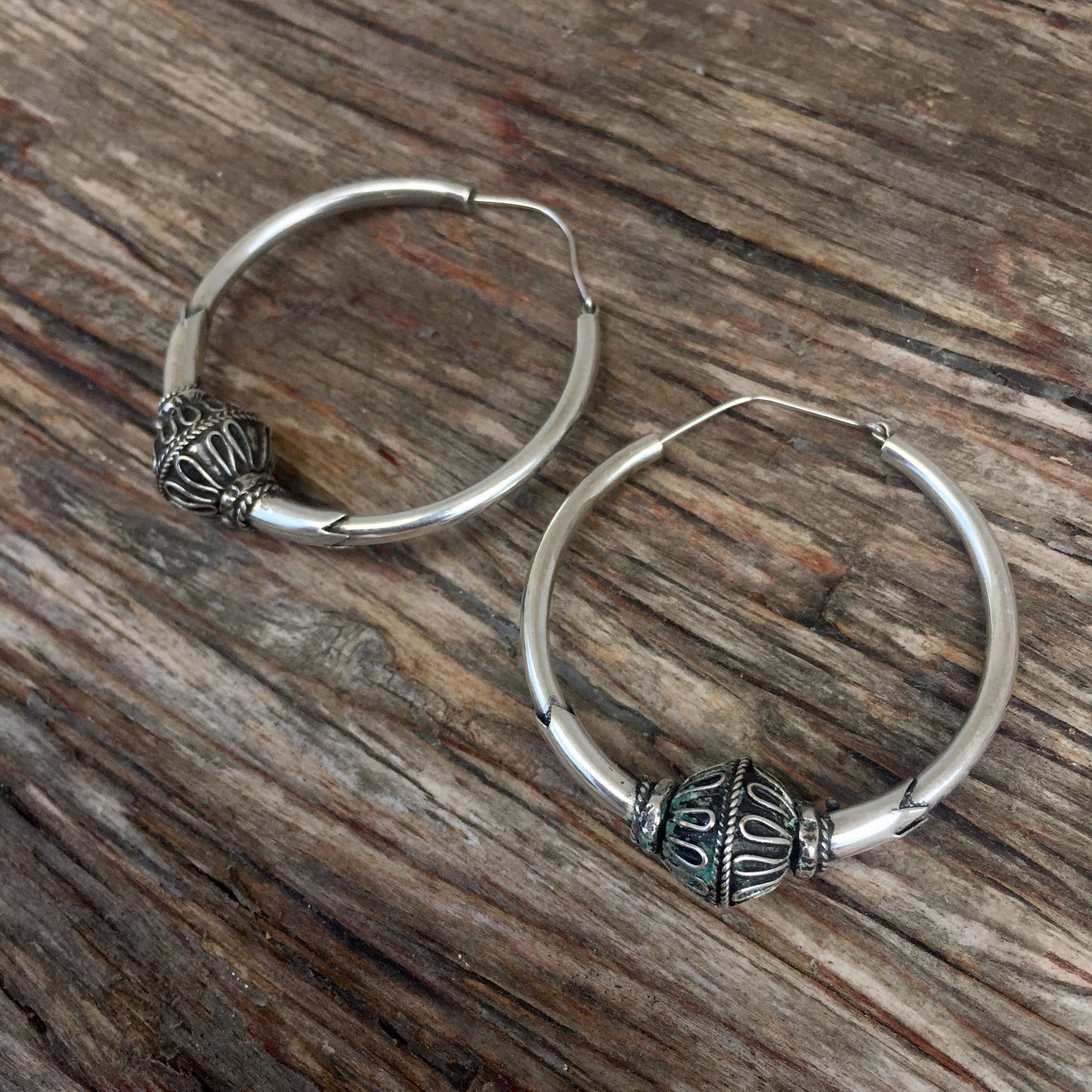Bali Silver Hoops