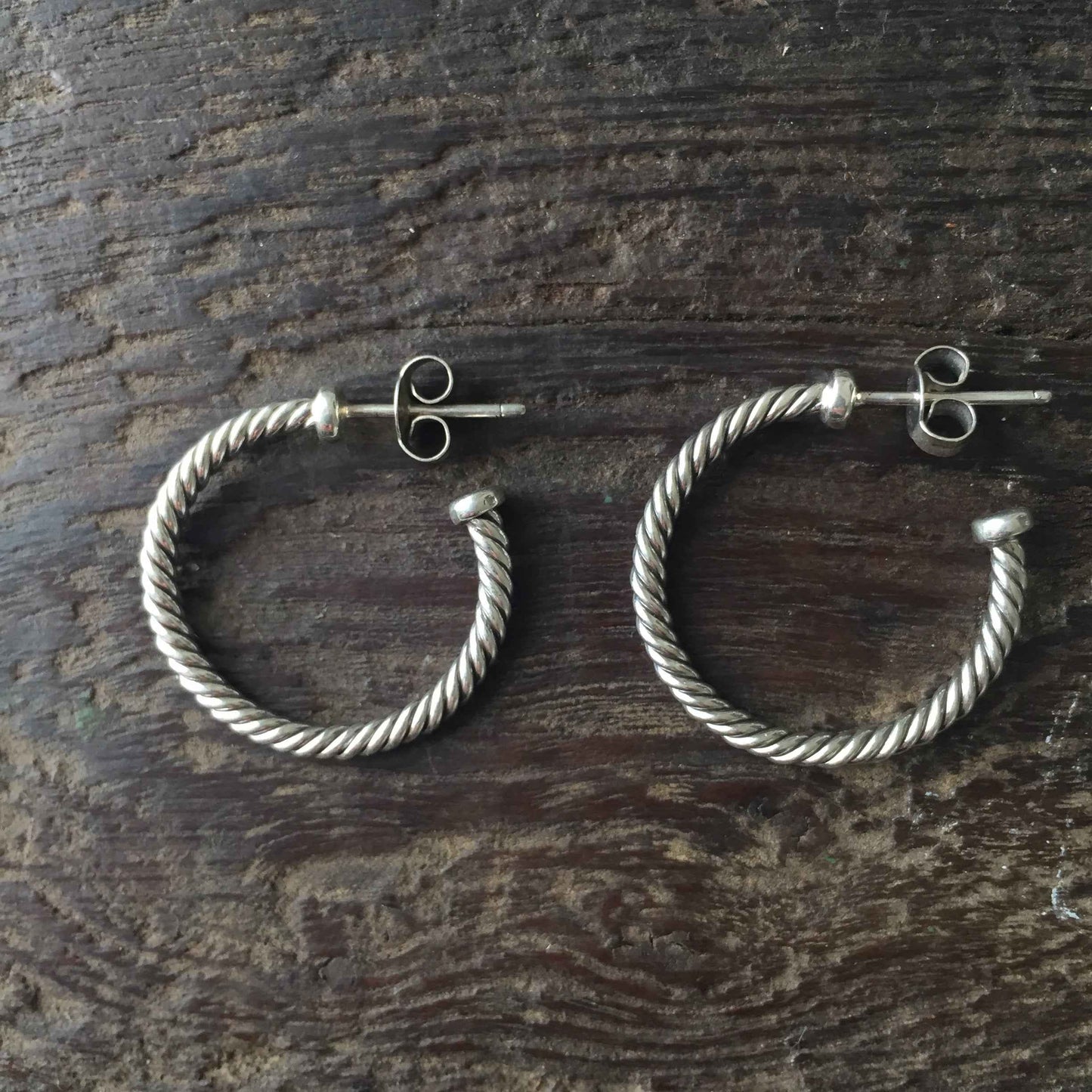 Twisted Wire Sterling Silver Earrings