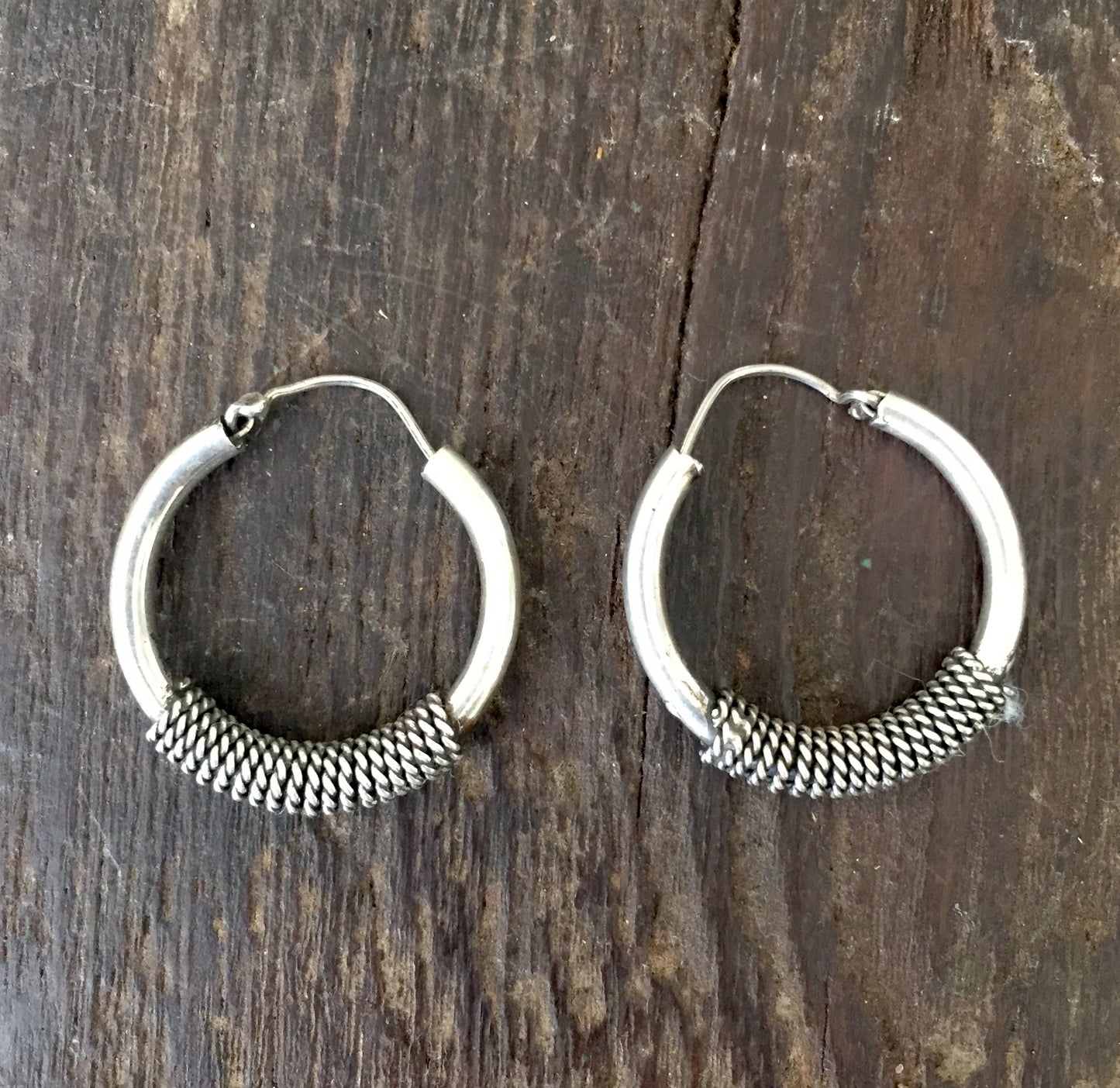 Twisted Wire Hoop Earrings